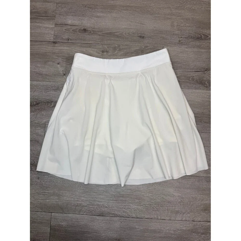 White Athletic Tennis Golf Skort Hidden Zip Pockets Built In Shorts XS